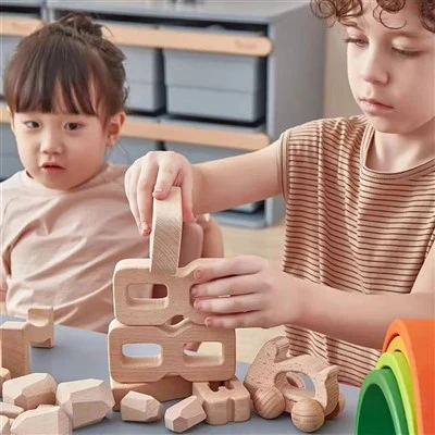 Blocuri de numere educaționale din lemn